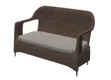 Плетеный диван с подушкой