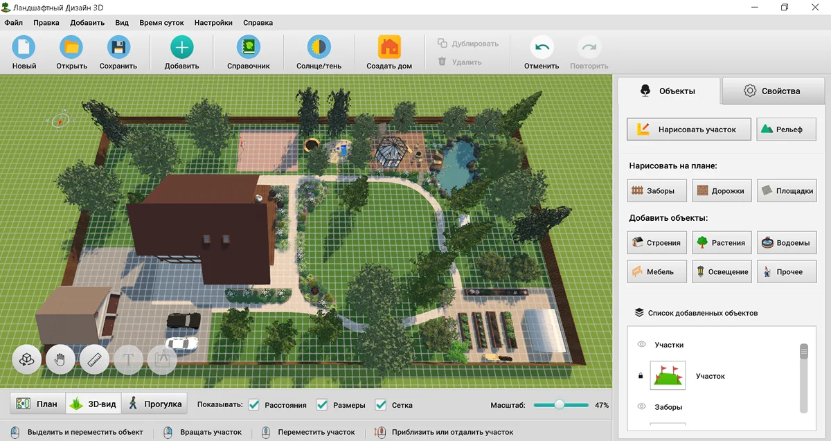Дендроплан на участке