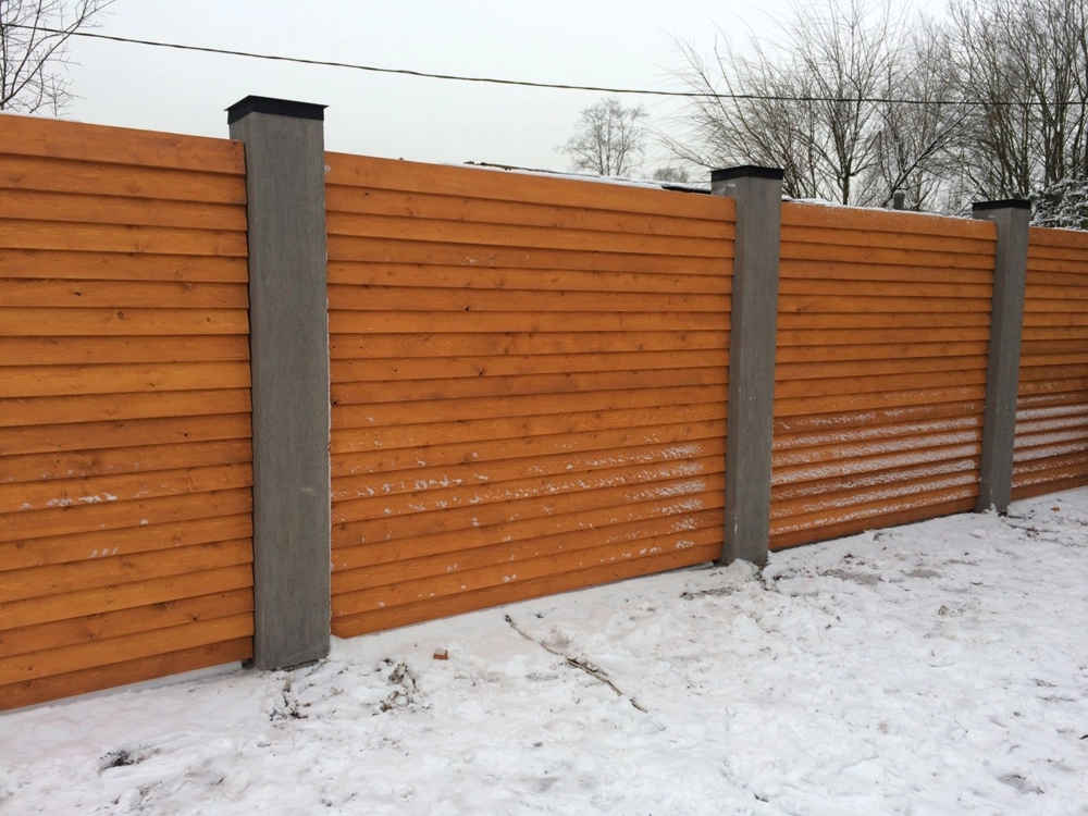 деревянный жалюзийный забор