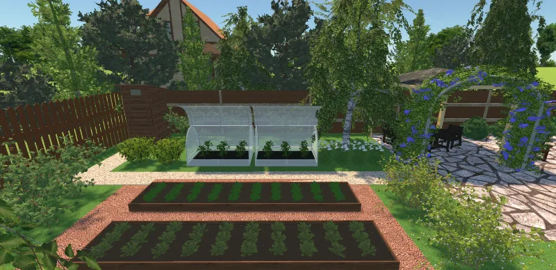Ландшафтный дизайн загородного дома своими руками бюджетный вариант с огородом фото