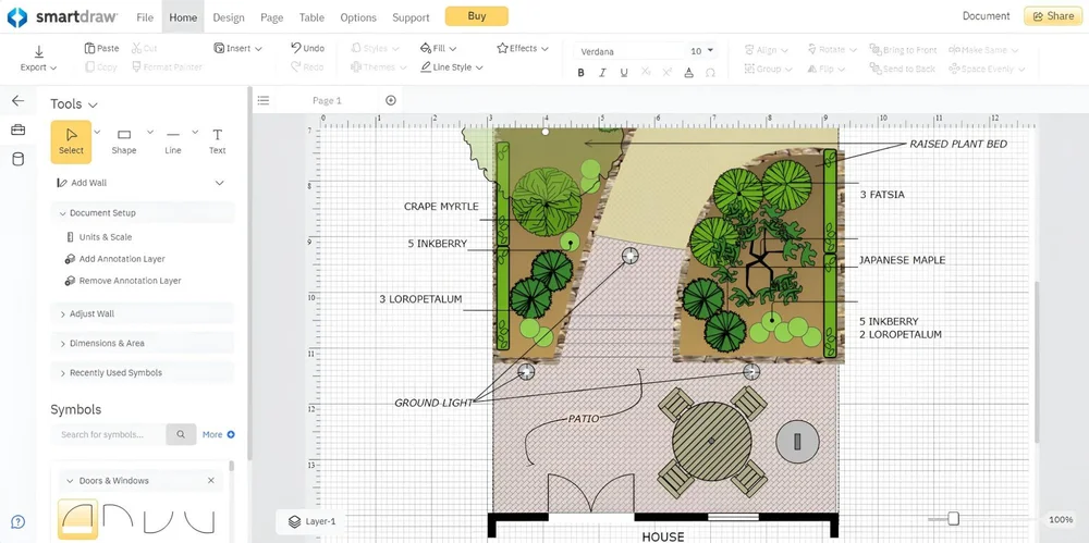 Интерфейс SmartDraw