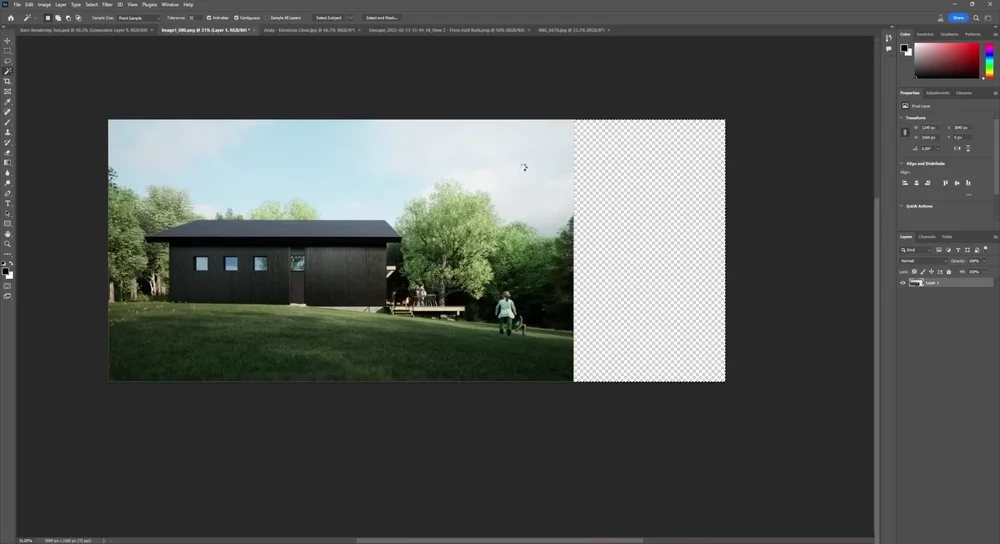 Нейросеть Photoshop Firefly для создания изображения ландшафтного дизайна