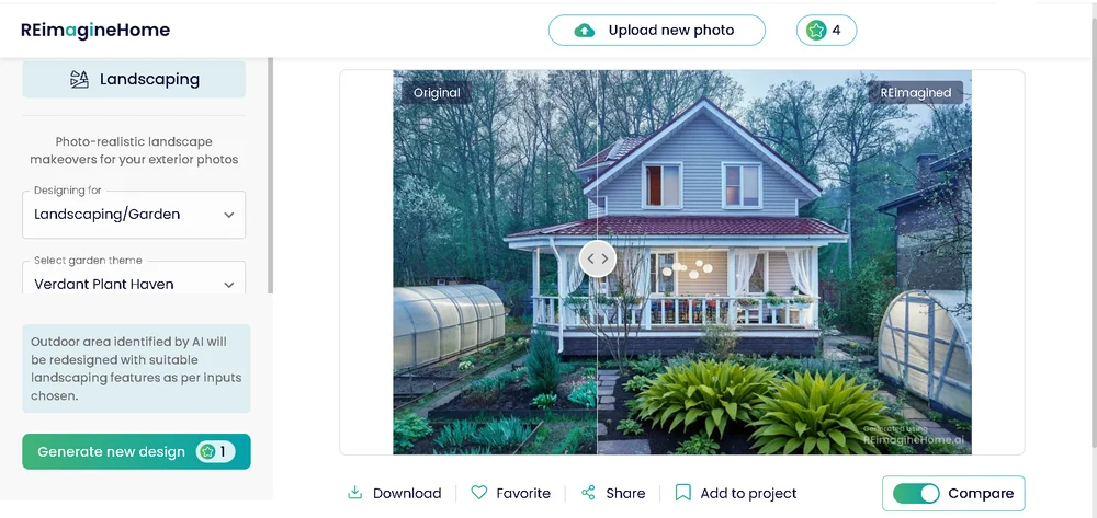 Генерация изображений в REimagine Home