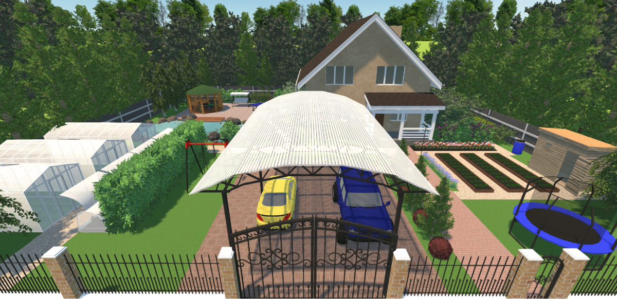 Как создать парковочное место в программе Ландшафтный Дизайн 3D
