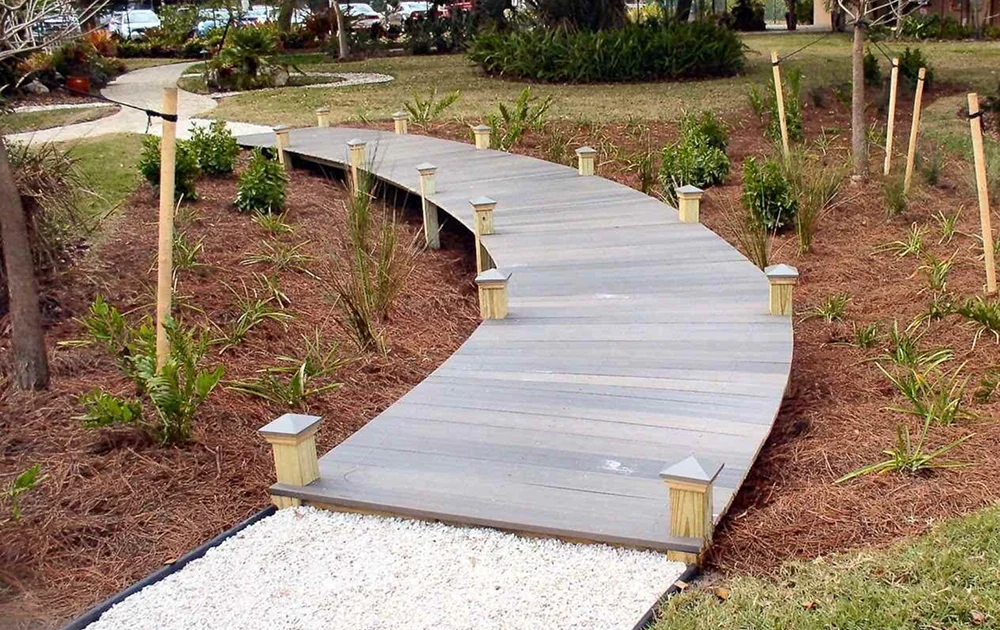 как сделать дорожку из дерева