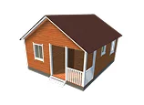 Дом одноэтажный деревянный