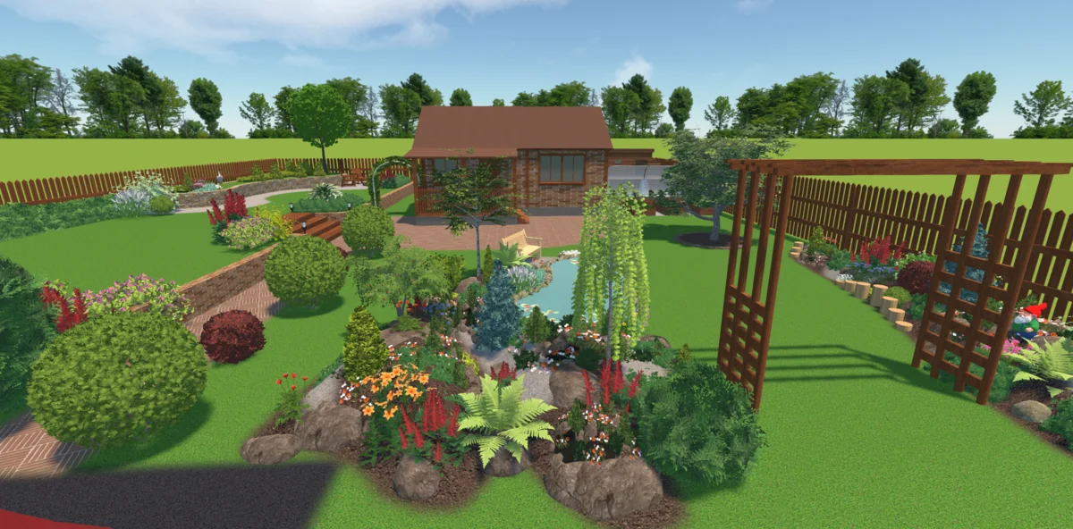 участок с перепадом высот